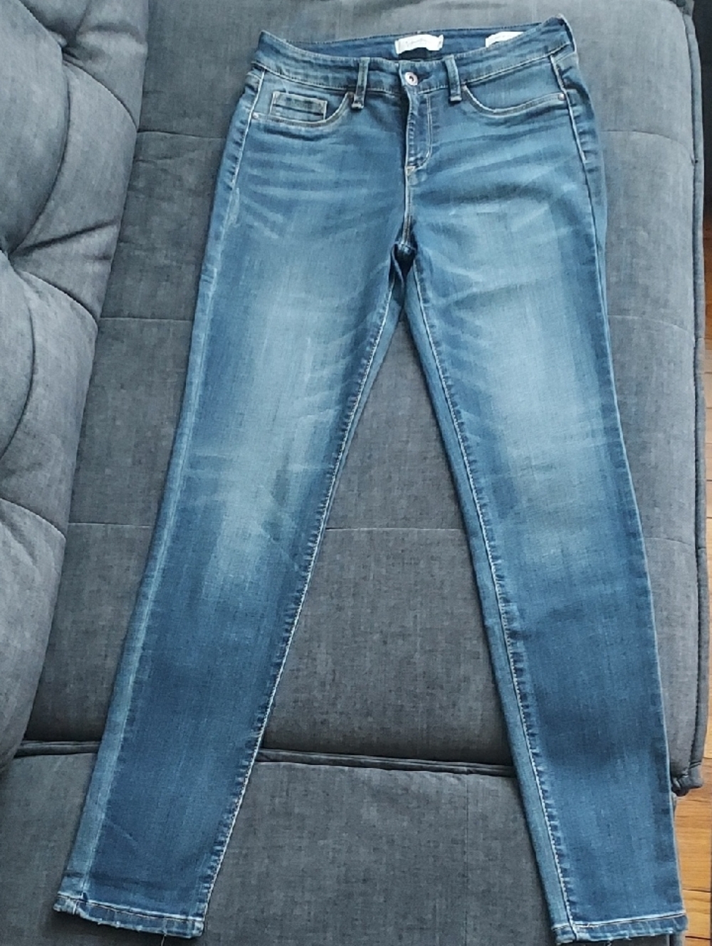 Jessica Simpson Darker Blue Kiss Me Super Skinny Jeans